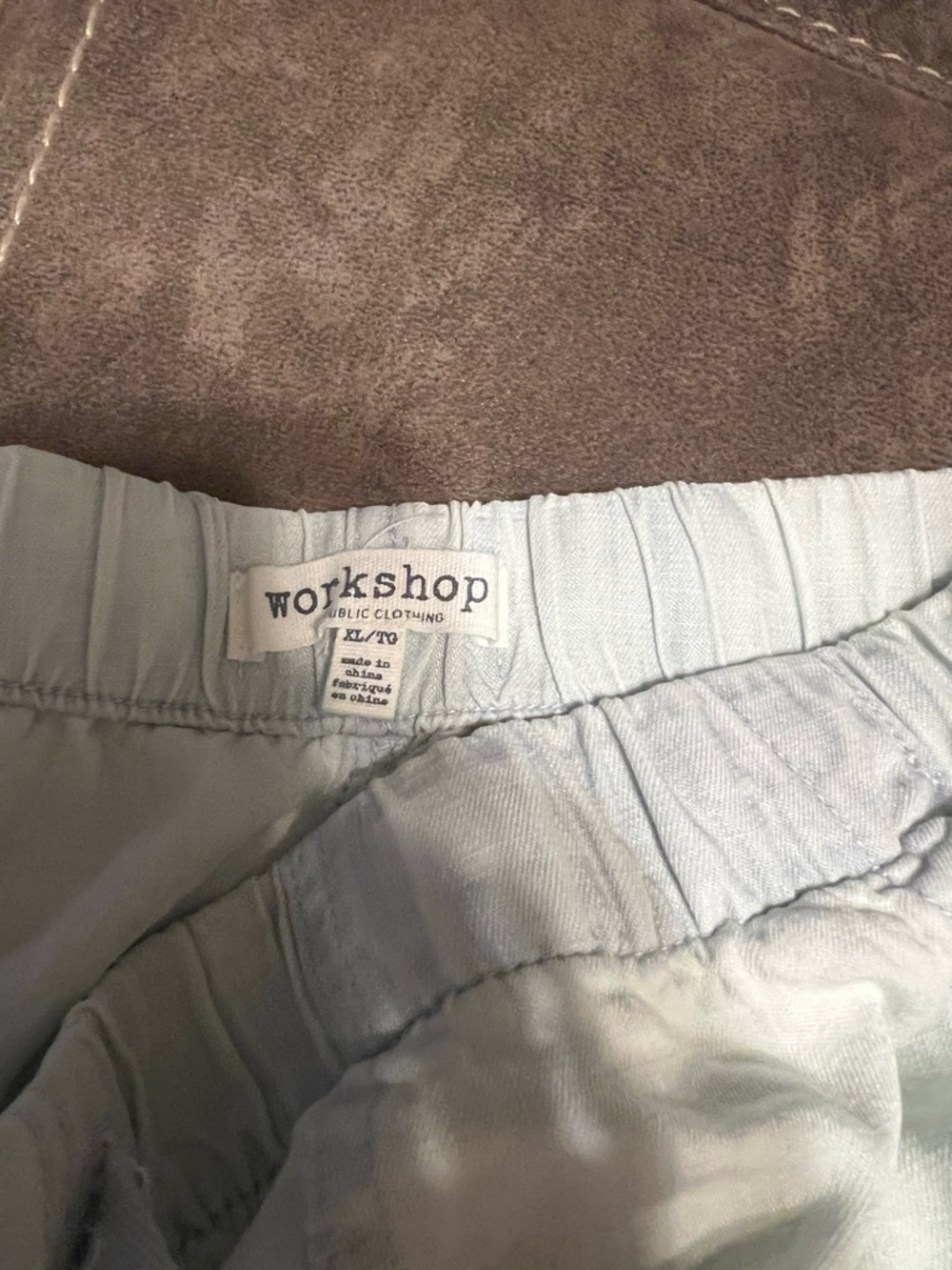 Workshop Republic Clothing Pale Blue Elastic Waist Shorts - Picture 2 of 2